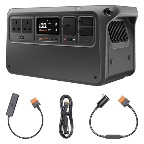 Image of DJI Power 1000 V2 Portable Power Station, 1024Wh LFP Battery, Compact Size, 2600W Stable Output, 0-80% Recharge in 37 Mins, Car Charging, Camping, RVs, Road Trip, Off-Grid