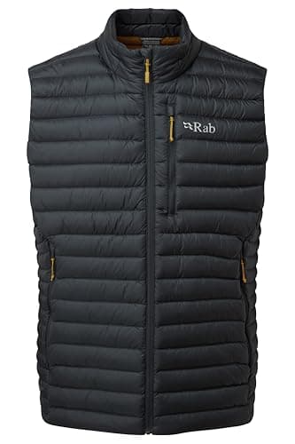 Image of Rab Men's Microlight Vest - Warm Lightweight Down-Insulated Gilet for Trekking & Skiing - Black - X-Large