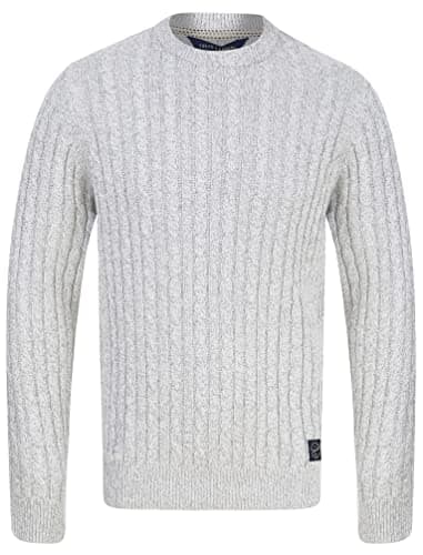 Image of Tokyo Laundry Men's 'Alonso' Chunky Cable Knit Crew Neck Jumper…