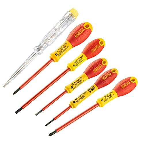 Image of STANLEY FATMAX VDE 6 Piece Insulated Screwdriver Set, Parallel/Pozi