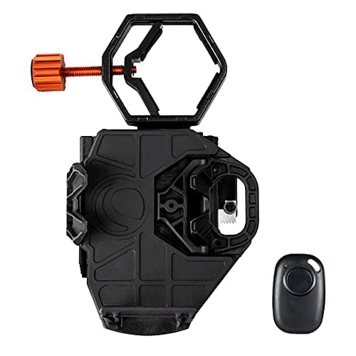 Image of Celestron 81038 NexGo DX Universal Digiscoping and Astroimaging Smartphone Adapter Kit with Bluetooth Remote - Connects Your Smartphone Camera to an Eyepiece to Capture Images and Video, Black