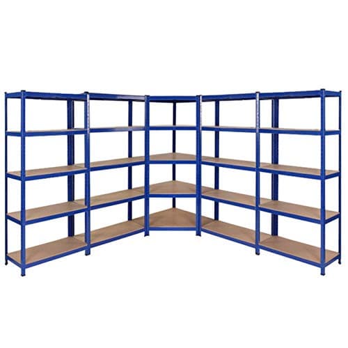 Image of Racking Solutions Discount Deal | Corner Racking Unit & 4 x Heavy Duty Racking Units 1500mm H FREE Next Working Day Delivery *