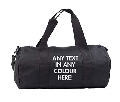 Image of Hippowarehouse Personalised Gymwear Gym Duffle Cylinder Uniform Kit Bag 50 x 25 x 25cm 20 litres