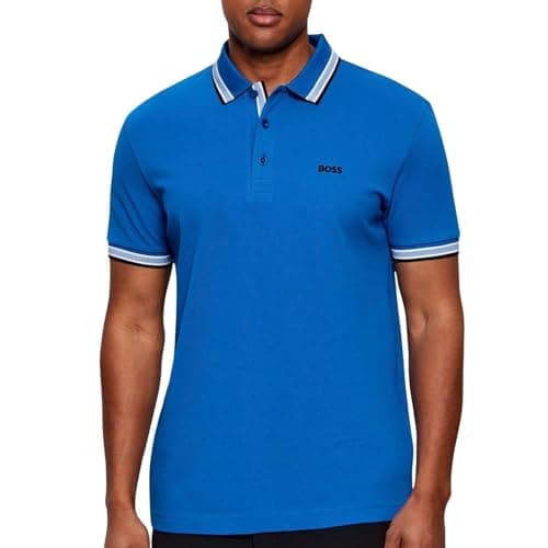 Image of BOSS Men's Polo Shirt, Medium Blue 429, L