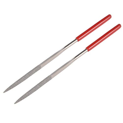 Image of Sourcingmap 2Pcs 4mm x 160mm Triangular Diamond Needle File 150 Grit for Metal Glass Stone