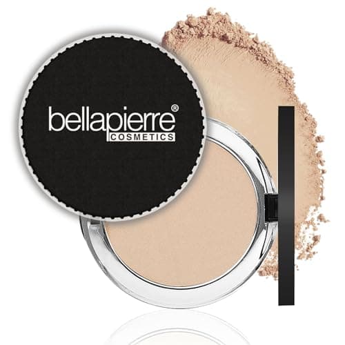 Image of Bellapierre Compact Mineral Foundation SPF 15 – Pressed Powder Makeup Base, Concealer & Setting Powder in One, Lightweight Mineral Formula, Talc-Free, Paraben-Free, Cruelty-Free – 0.35 oz- Latte