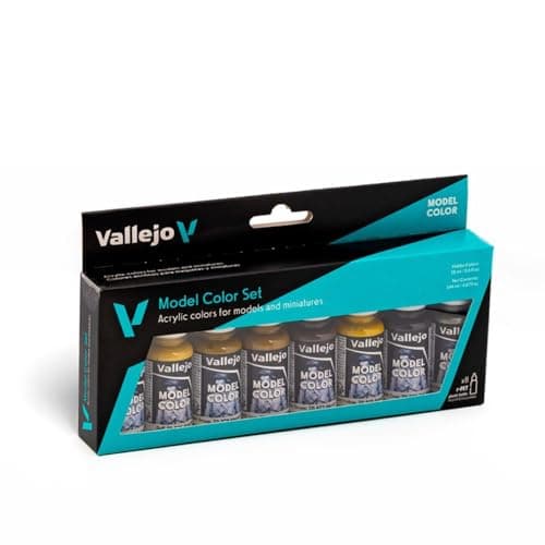 Image of Vallejo Model Color Panzer Colours Acrylic Paint Set - Assorted Colours (Pack of 8)