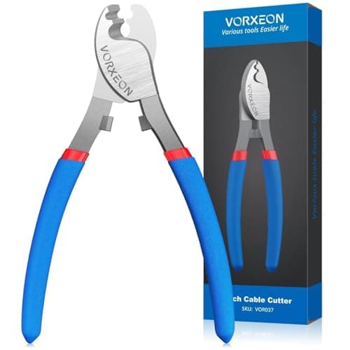 Image of VORXEON Cable Cutter, Wire Cutters Heavy Duty Large High Leverage Cutter Tool for Aluminum Copper Wire Communications Cable 6 inch