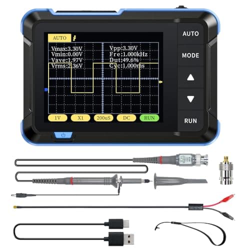 Image of Fasizi DSO152 Handheld Digital Oscilloscope Kit, Portable Automotive Oscilloscope,High Sampling Rate,200KHz Bandwidth, Auto/Normal/Single Trigger Function