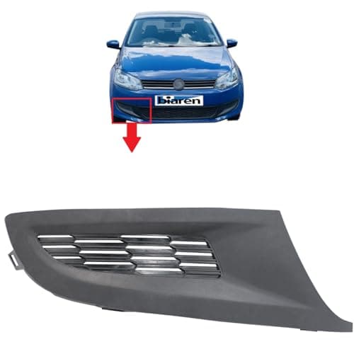 Image of BIAREN Front Bumper Lower Grille Cover Trim Right For Volkswagen VW Polo 6R (2009-2013) 6R0853666C 6R0853666C9B9