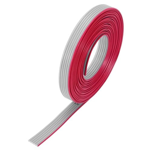 Image of sourcing map 28AWG IDC Wire Flat Ribbon Cable 3 m/9.8ft Length 1.27mm Pitch 6 Pins Gray for JTAG/ISP Connecting