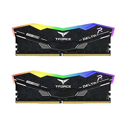 Image of TEAMGROUP T-Force Delta Alpha RGB DDR5 Ram 32GB Kit (2x16GB) 6000MHz (PC5-48000) CL38 Intel XMP 3.0 & AMD Expo Compatible Desktop Memory Module Ram Black FF7D532G6000HC38JDC01