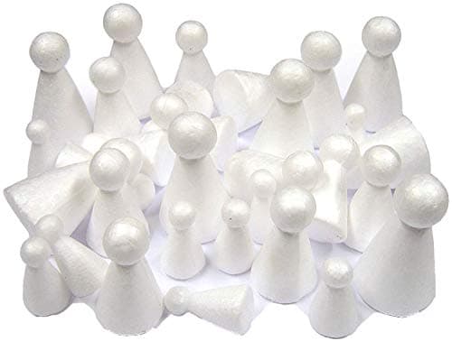 Image of Major Brushes Polystyrene Cone Puppets Pack of 30