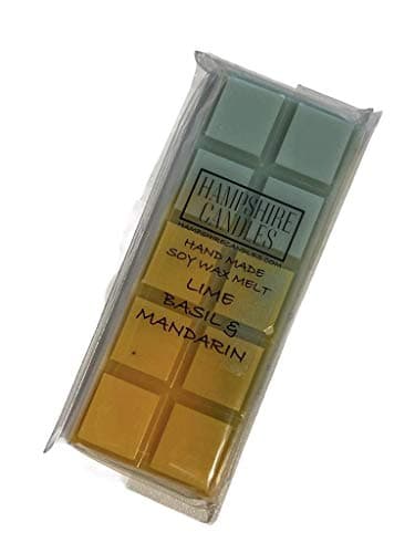 Image of Lime Basil and Mandarin Wax Melts | Strong Scented | Natural Soy Wax | Handmade Snap Bar (1 Bar)