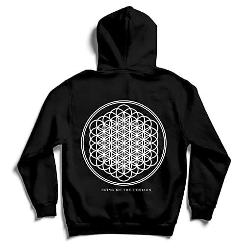 Image of Bring Me The Horizon Men's Flower Of Life Long Sleeve Hoodie, Black, X-Large