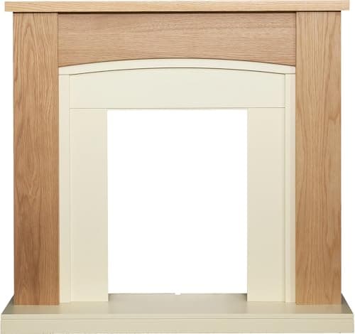 Image of Adam Chilton Fireplace in Oak and Cream, 39 Inch