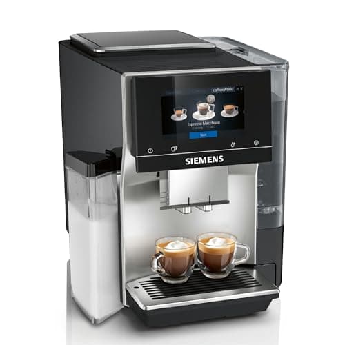 Image of SIEMENS EQ700 Fully Automatic Bean to Cup Coffee Machine, 5" Touch Screen Display, Cold Brew/Slow Brew, Integrated Milk Container, 30+ Coffee Beverages, Home Connect, TQ713GB3