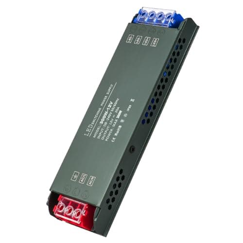 Image of URAQT 12V LED Driver 300W Transformer, 220V to 12V Power Supply, AC to DC 25A Compact Ultra-Thin Constant Voltage for LED Strip Lights Garden Light