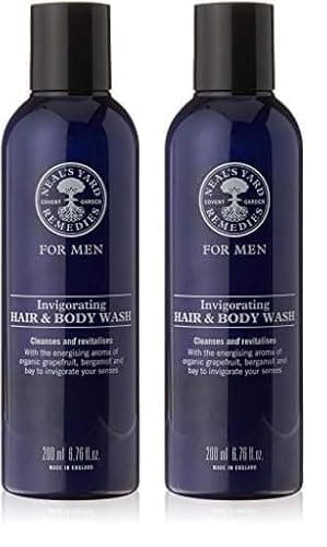 Image of Neal's Yard Remedies | Invigorating Hair & Body Wash | Gifts for Men | Certified Organic Bergamot & Grapefruit Fragrance | Revitalises The Mind | 200ml (Pack of 2)