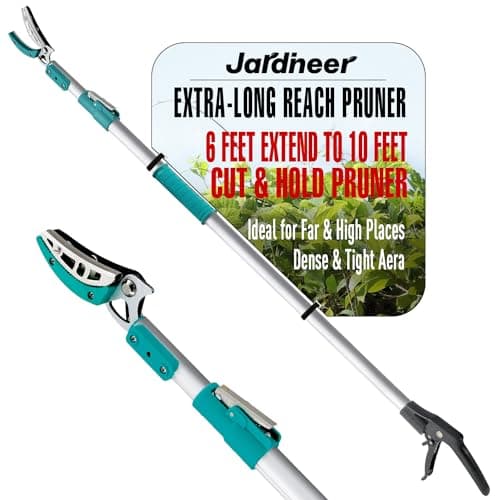 Image of Jardineer Long Reach Pruner, 180cm-300cm Telescopic Tree Pruner, Lightweight Cut and Hold pruners for Tree Branch Cutter
