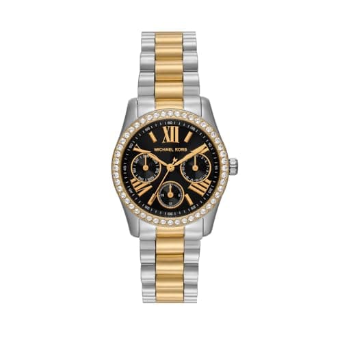 Image of Michael Kors Lexington Watch for Women, Quartz Chronograph Movement with Stainless Steel Strap