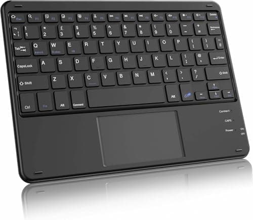 Image of JUSTOP TPad Bluetooth Wireless Keyboard With Touchpad, Rechargeable, QWERTY, UK Layout, All-in-One Touch Pad Design, Ultra-Slim And Portable