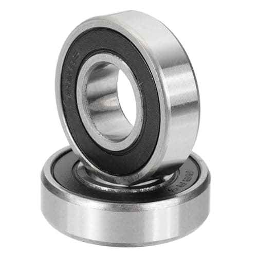 Image of PATIKIL R8-2RS Deep Groove Ball Bearing 1/2" x 1-1/8" x 5/16", 2 Pack Double Rubber Sealed Miniature Bearings for Electric Motor Industrial Machine, Black&Silver