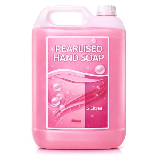 Image of Pink Pearlised Hand Soap 5L - Professional Liquid Hand Wash Refill, Moisturising & Creamy Lather, Bulk Soap for Offices, Hospitality & Public Washrooms (5L, 1 Pack)
