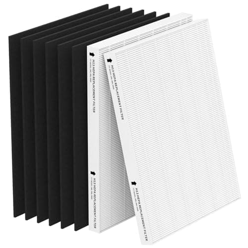 Image of CFKREYA 2 Pack True HEPA Replacement Filter, Compatible with Fellowes AeraMax 290/300 and Fellowes DX95, HF-300/AP-300PH Purifier, Part# 9287201, 2 True HEPA & 6 Extra Activated Carbon Pre Filter.