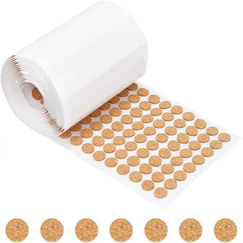 Image of Xnuiasqe For Cabinet for Table Top Items,Scratching 3x1400pcs 12.5mm X 1.5mm Adhesive Cork Circles, Flat Round Self-Adhesive Cork Dots