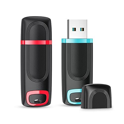 Image of Vansuny 2 Pack USB Stick 32GB Memory Stick USB 3.0 Flash Drive High Speed Thumb Drive Cap Design Pen Drive Cyan and Red
