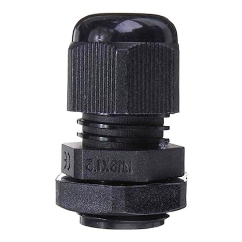 Image of Waterproof Cable Glands - Black Nylon Compression Cable Gland with Locking Nut Waterproof IP68 (Pack of 5 - M16 - Suitable for 4mm-8mm Cables)