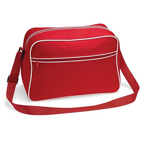 Image of BAGBASE RETRO SHOULDER BAG (CLASSIC RED / WHITE)