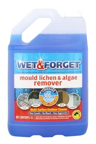 Image of Wet & Forget Mould, Lichen & Algae Remover, Outdoor Patio Cleaner, Black Spot Remover, Bleach Free, 5L