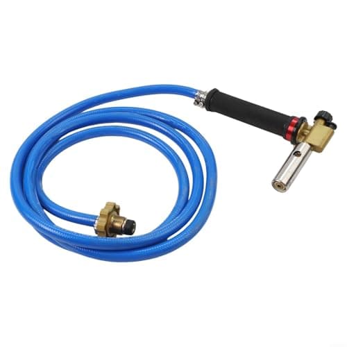Image of All-Copper Liquefied Gas Welding Torch with 2.5M Hose- Portable Turbo Torch for Soldering- Plumbing- Jewelry Making & Auto Repair- Metal Impurity Removal Tool(D)