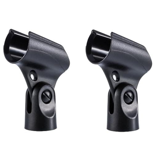 Image of Generic A25D Microphone Clips Clamp Holder Replacement for Shure BETA 58A Vocal Microphone, 2 Pack