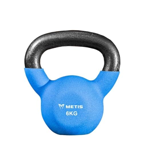 Image of METIS Neoprene Kettlebells [4-28kg] | Exercise Equipment For Home Training & Gym Fitness – Heavy Lifting Kettlebell Weights | Cast Iron Kettlebell (6kg)