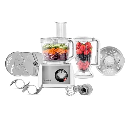 Image of Bosch MultiTalent 8 MC812S734G 1200 W Food Processor - White & Stainless Steel