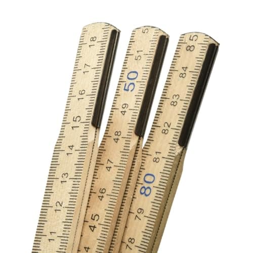 Image of Folding wooden Rule Measure 1m/2m Pocket Ruler Double sided Metric Carpenter (Birch Wood, 1m)