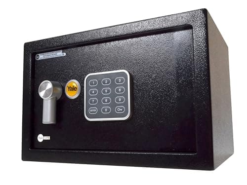 Image of Yale Medium Value Safe, Digital Keypad, LED Light Indicators, 15mm Steel Locking Bolts, Emergency Override Key, Wall And Floor Fixings, Black Finish, YSV/250/DB1