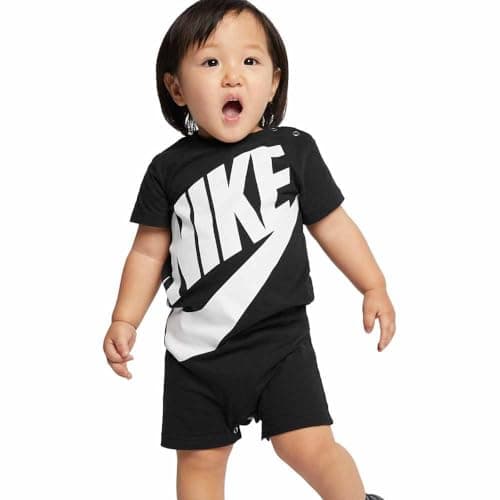 Image of NIKE Baby Boy's Futura Romper (Infant) Black 24 Months