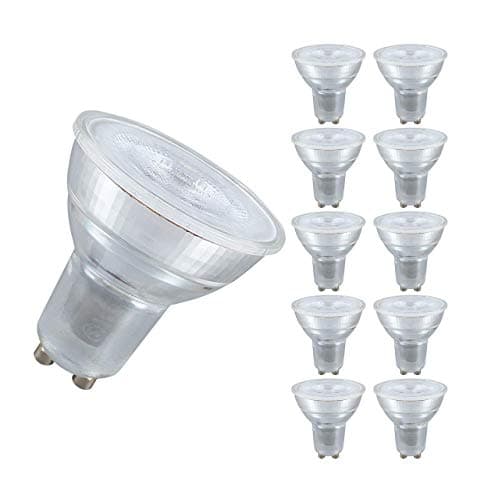 Image of Crompton Lamps LED GU10 Spotlight 4.5W (10 Pack) (50W Equivalent) 4000K Cool White 35° 400lm Replacement Multipack Light Bulbs