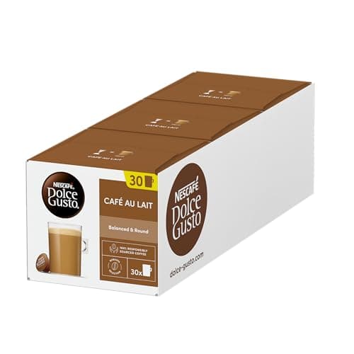 Image of NESCAFÉ DOLCE GUSTO Café Au Lait Coffee Pods Pack of 3 (Total 90 Servings)