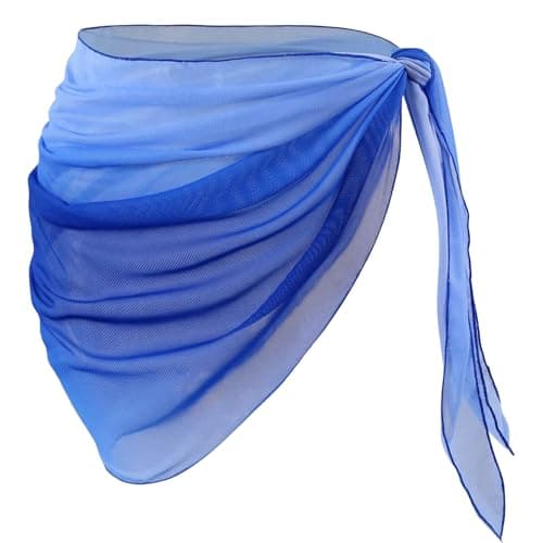 Image of Lancry Sarongs for Women Beachwear Beach Cover Up Short Bathing Suit Wrap Skirt Chiffon Gradient