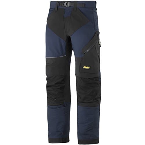 Image of Snickers 69039504088 Size 88 "Flexiwork" Work Trousers - Navy Blue/Black