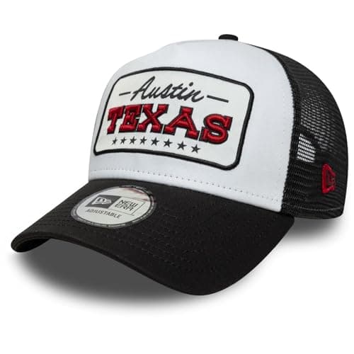 Image of New Era Adult's 9Forty Trucker Location Patch Trucker Baseball Cap Hat Black