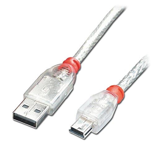 Image of LINDY 0.2 m USB 2.0 Type A to Mini-B Cable - Transparent