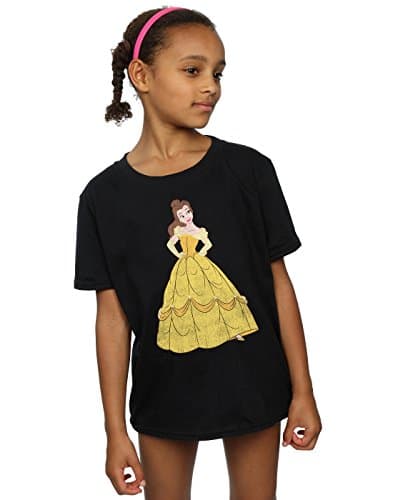 Image of Disney Princess Girls Classic Belle T-Shirt 9-11 Years Black