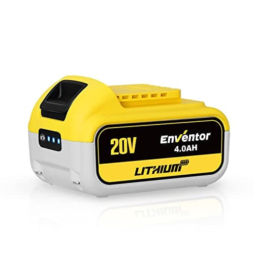 Image of Enventor 20V 4.0Ah Cordless Tool Battery Pack, Lithium-ion Replacement Battery, with LED Indicator for Enventor 20V Cordless Power Tools, Compatible with 98606 97713 97639L
