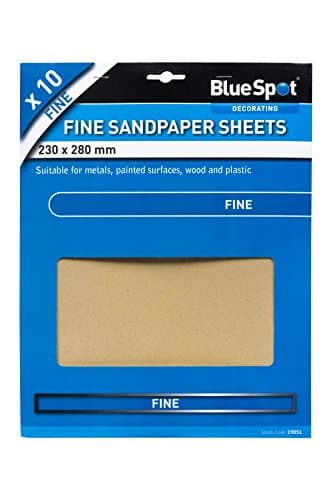 Image of Blue Spot Tools 19851 Fine Sandpaper, Black, 230 x 280 mm